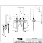 Robinet de lavabo 3 trous GESSI Inciso L