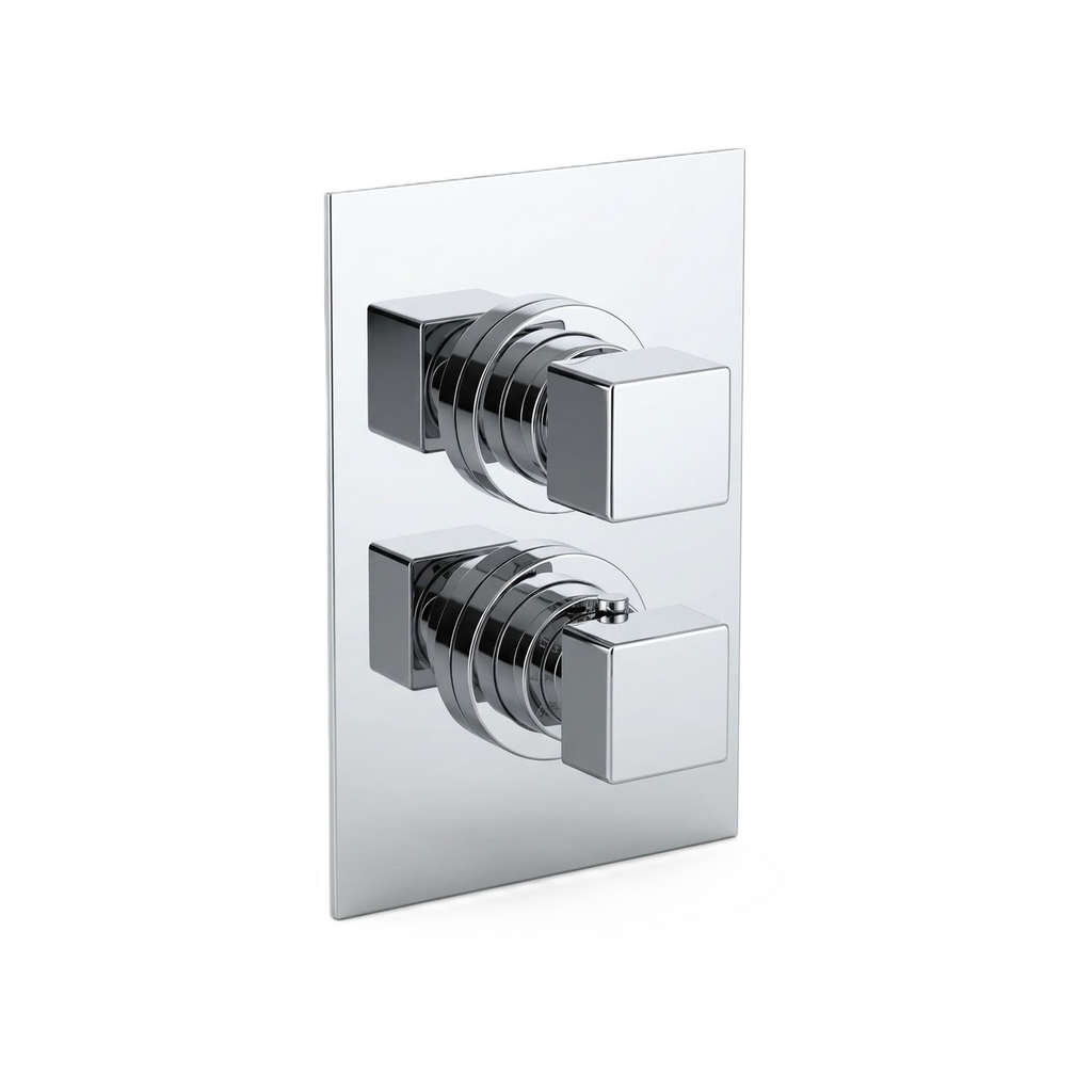 Mitigeur thermostatique de douche encastré à 2 sorties GESSI Rettangolo