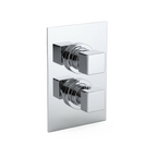 Mitigeur thermostatique de douche encastré à 2 sorties GESSI Rettangolo