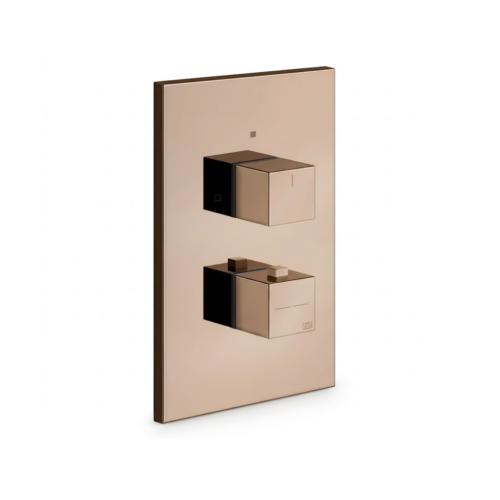 Mitigeur thermostatique de douche Gessi Rettangolo Copper PVD