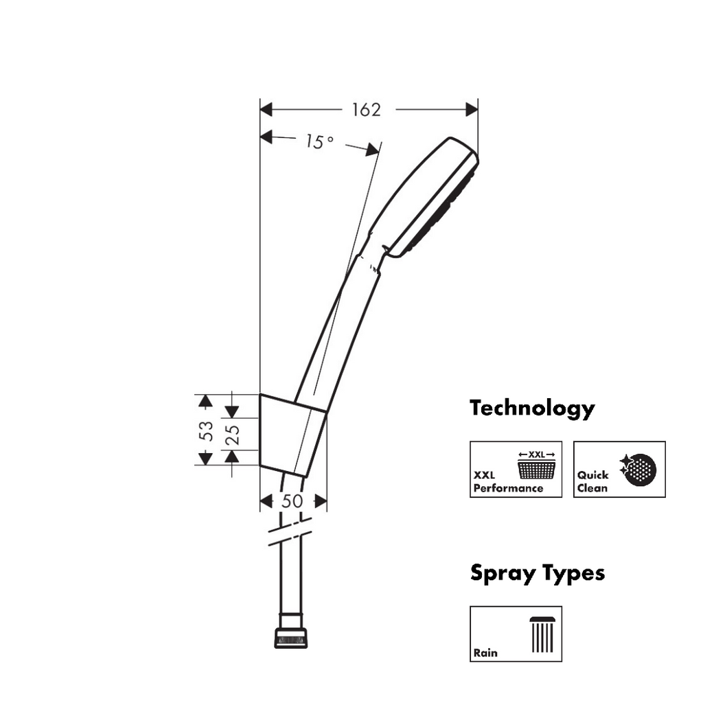 Ensemble de douchette à main HANSGROHE Crometta 100
