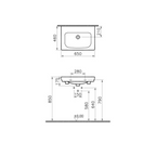 VITRA S20 washbasin unit 65x46