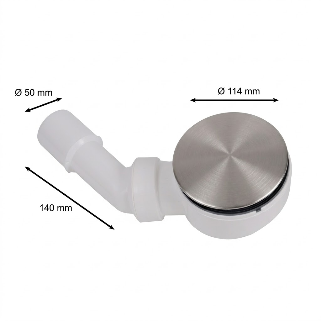 Garniture de vidage pour receveur de douche AQUADE avec grille de recouvrement Ø110 mm
