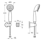 Ensemble de douchette VITRA Compact 3F