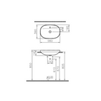 Countertop basin VITRA Frame 56x39
