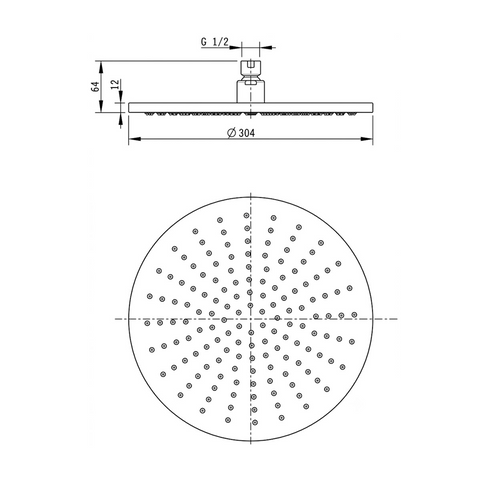 Douche de tête BRAVAT Royal Bath Rond