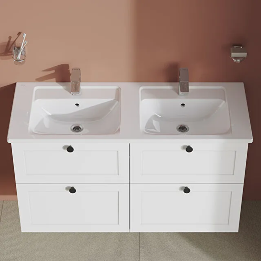 Plan de toilette double VITRA Integra 120x47