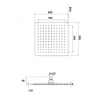 GALA Square Shower Head 25