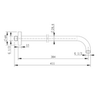 Bras de douche mural BRAVAT Royal Bath 40cm