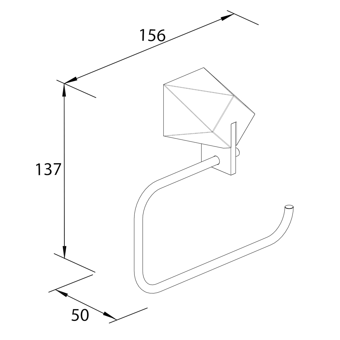 Porte-papier toilette BRAVAT Diamond