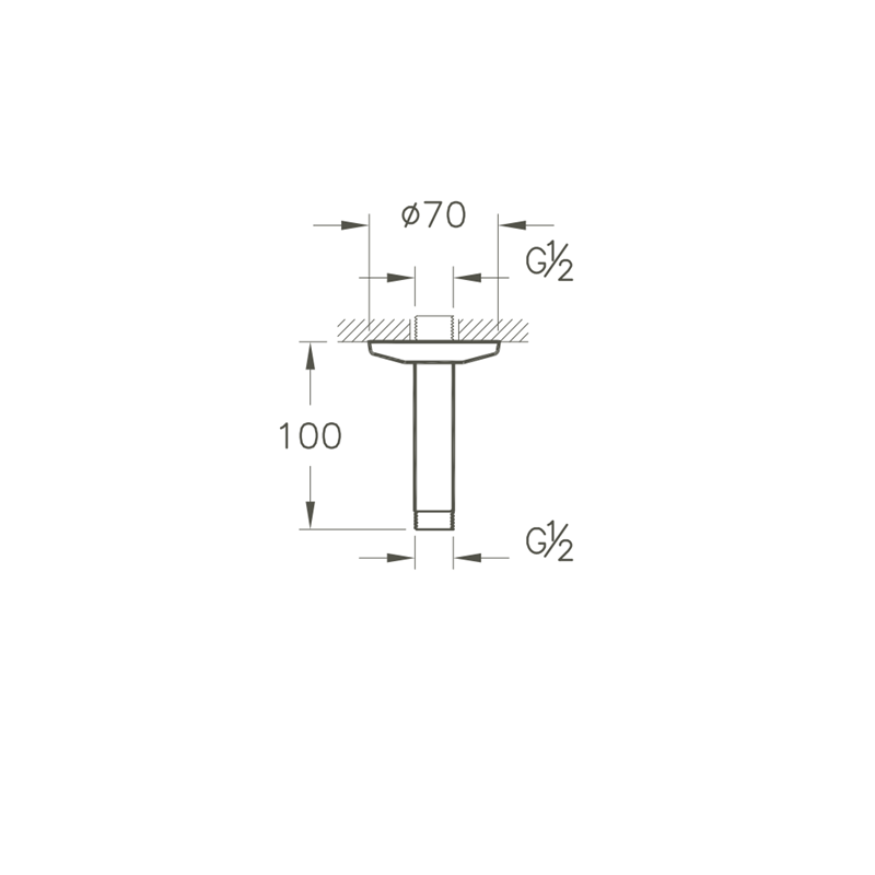 Bras de douche plafond VITRA Origin