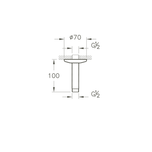 Bras de douche plafond VITRA Origin