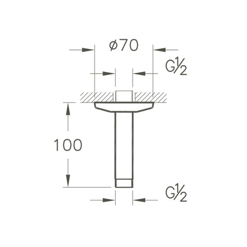 Bras de douche plafond VITRA Origin