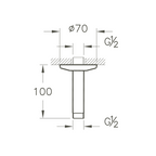 Bras de douche plafond VITRA Origin