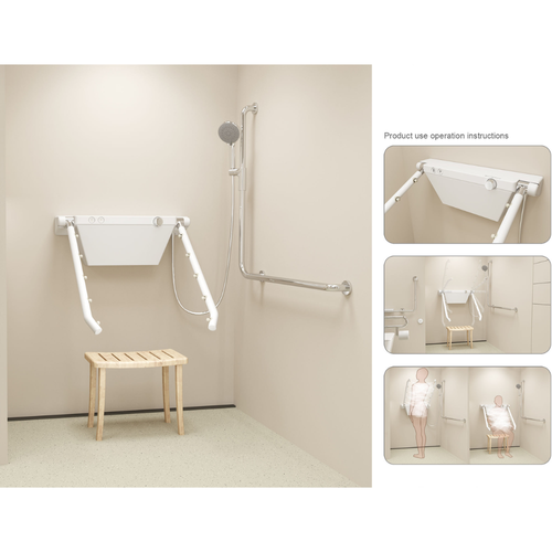 Colonne de douche thermostatique BRAVAT Comfort PMR