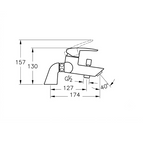 Mitigeur bain-douche VITRA Dynamic S à bec long