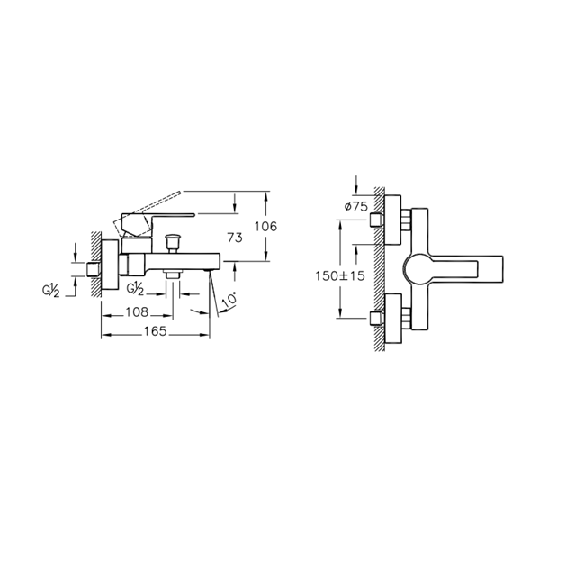Mitigeur bain-douche VITRA Flo S