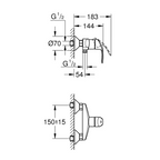 Mitigeur de douche GROHE Eurosmart
