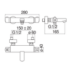 Mitigeur thermostatique bain-douche NOBILI Tyko
