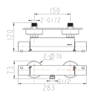 Mitigeur thermostatique de douche BRAVAT Genf