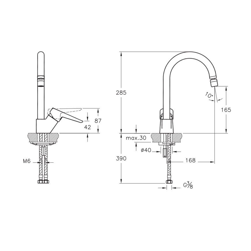 Robinet de cuisine VITRA Solid S