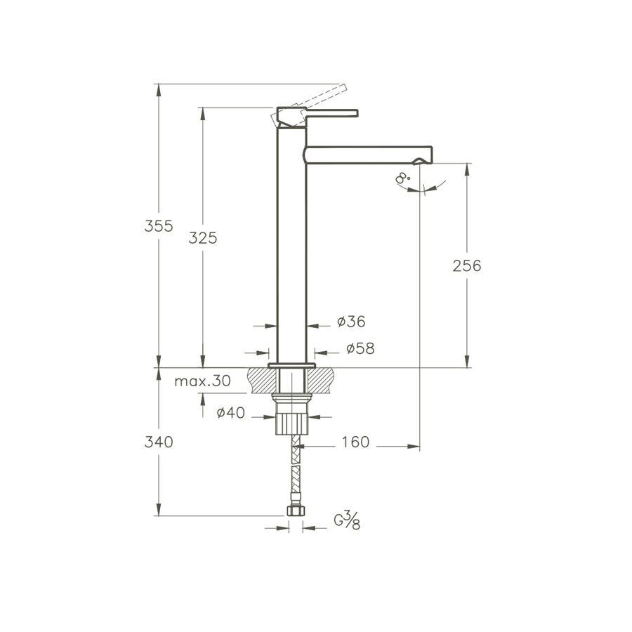 Robinet de lavabo pour vasque à poser VitrA Origin