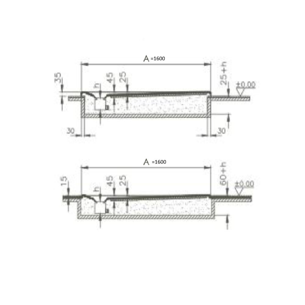 Receveurs de douche VITRA Smooth 160x90