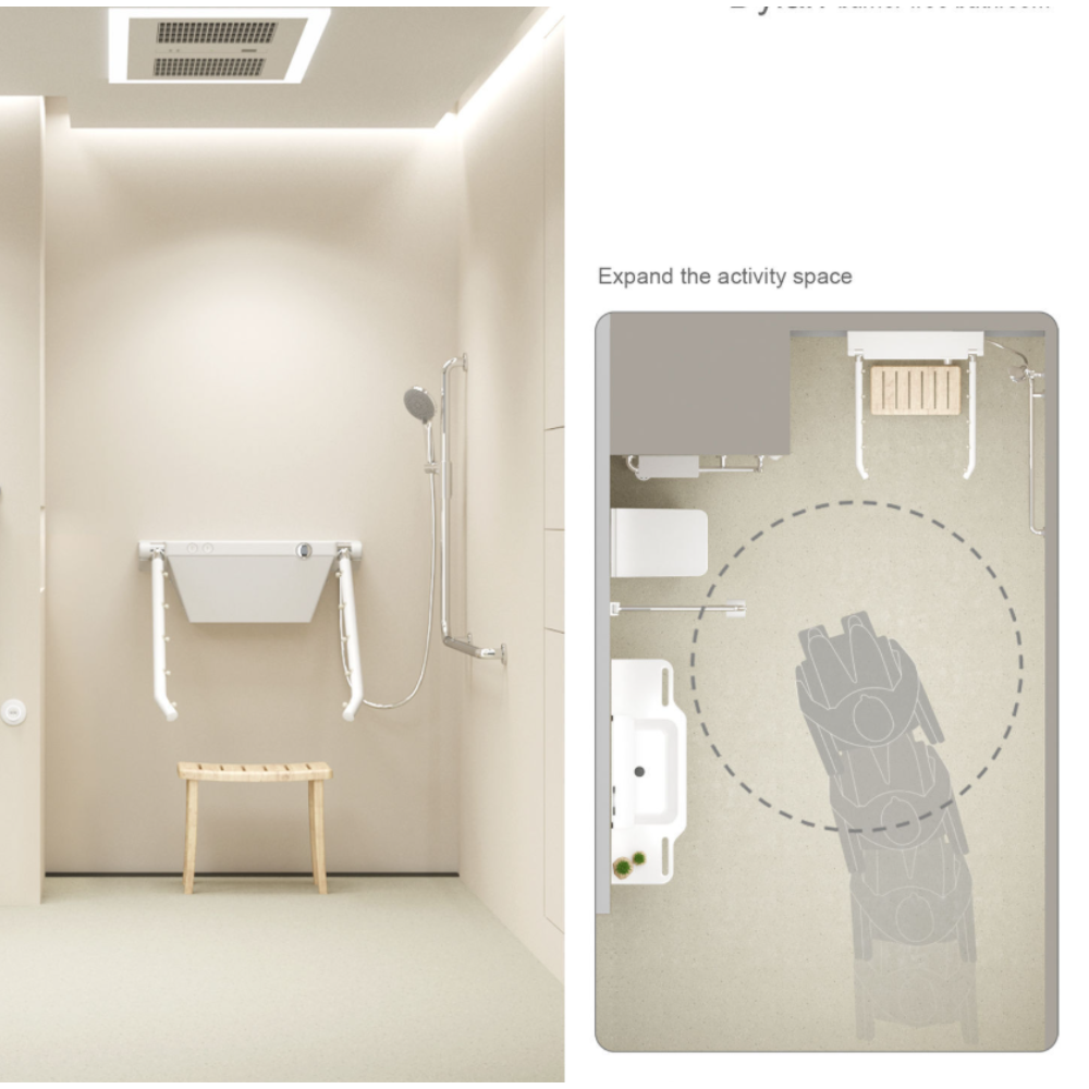 Colonne de douche thermostatique BRAVAT Comfort PMR