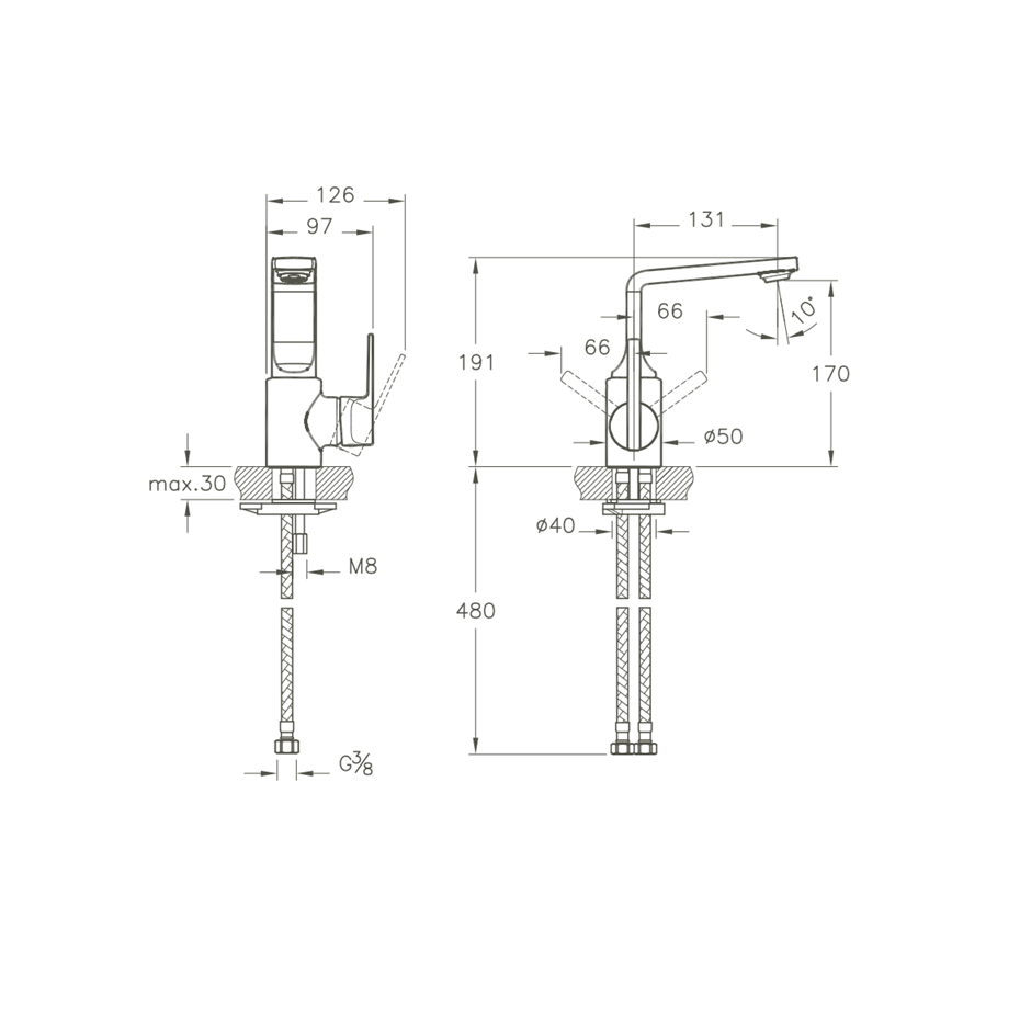 Robinet de lavabo VitrA Suit L