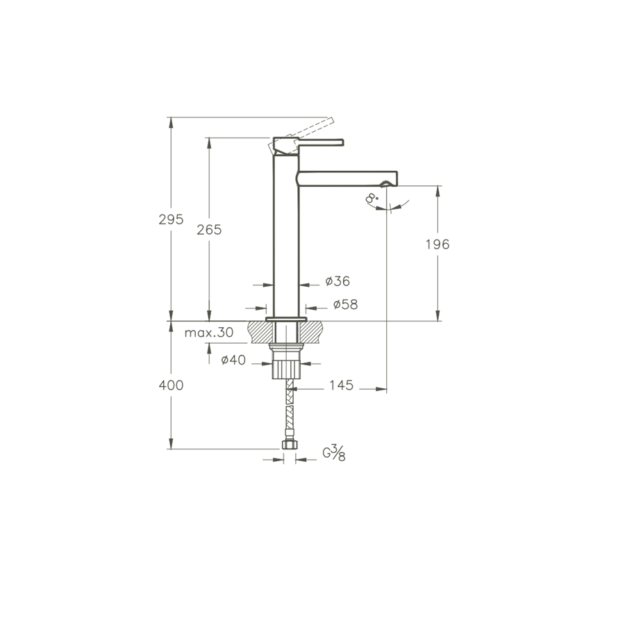 Robinet de lavabo pour vasque à poser VitrA Origin
