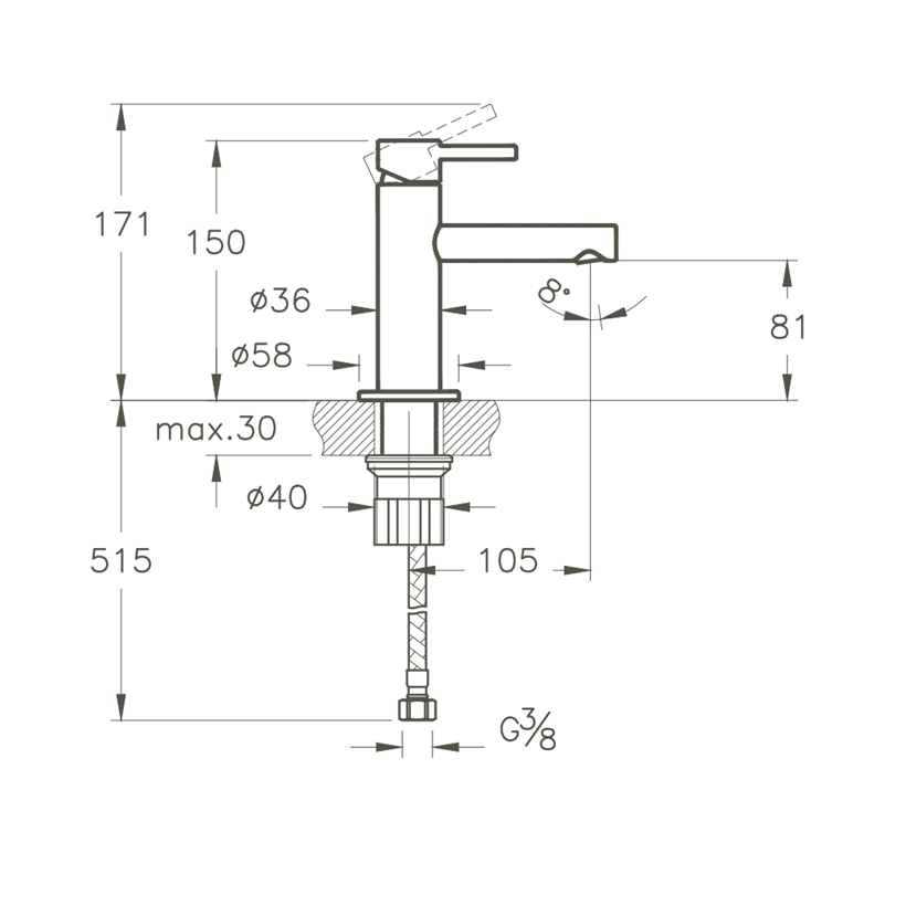 Robinet de lavabo VitrA Origin 17cm