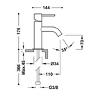 Robinet de lavabo TRES Study