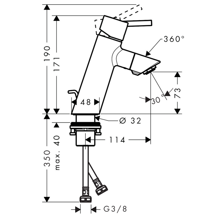 Robinet de lavabo HANSGROHE Talis