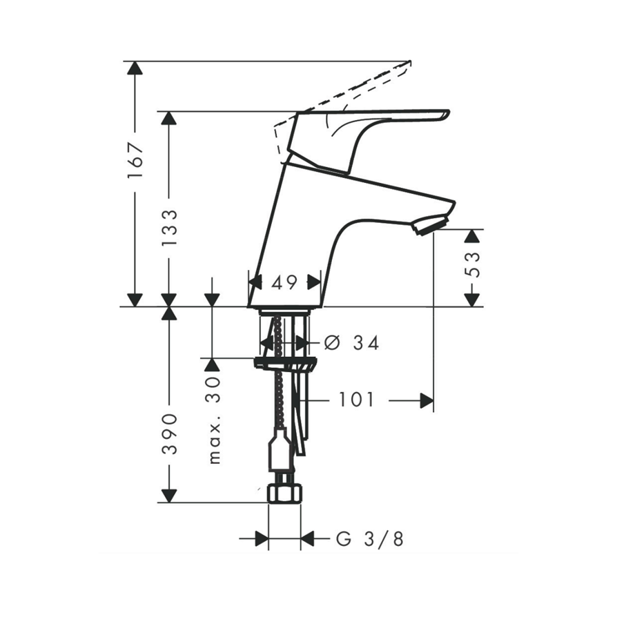 Robinet de lavabo Hansgrohe Focus