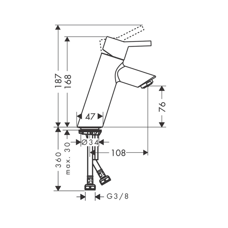 Robinet de lavabo HANSGROHE Talis
