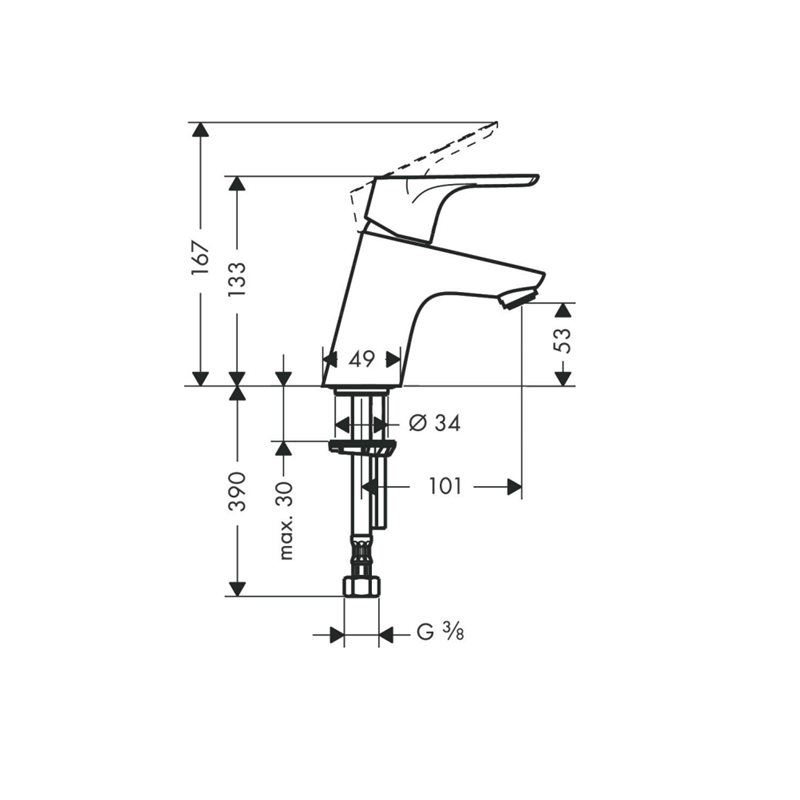 Robinet de lavabo HANSGROHE Focus