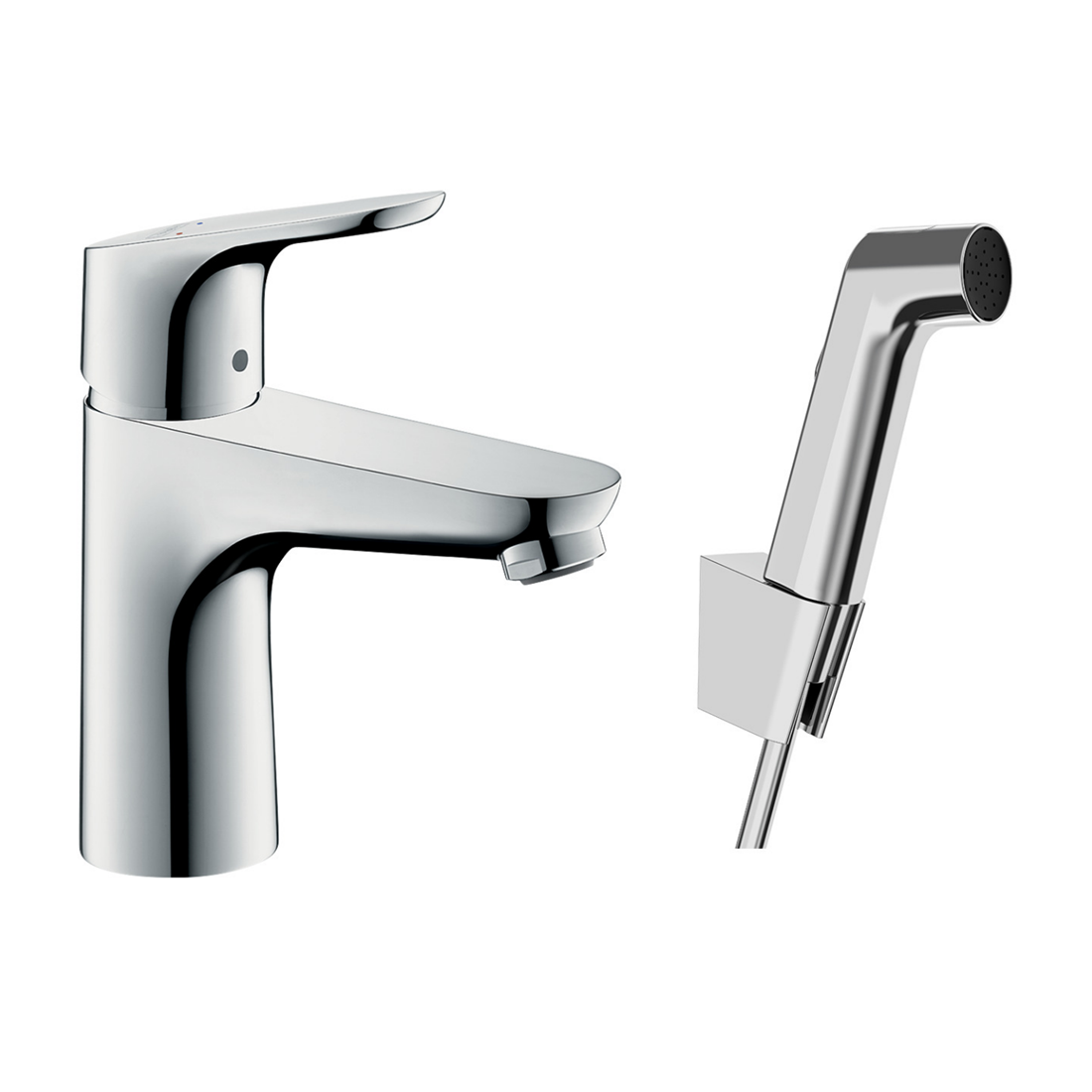 Robinet de lavabo avec douchette bidette HANSGROHE Focus