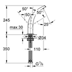 Robinet de lavabo pour vasque à poser GROHE Ondus