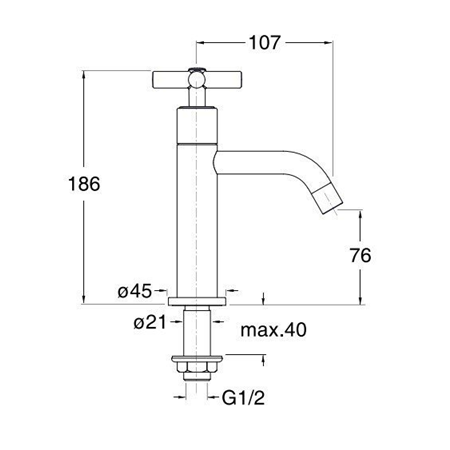 Robinet de lavabo eau froide CRISTINA Exclusive