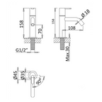 BRUMA Leaf cold water basin tap