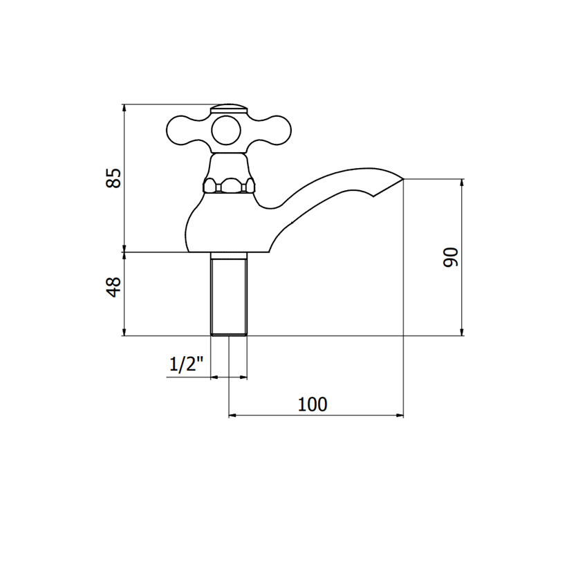 Robinet de lavabo eau froide ROVIRA Bell-Stil