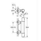 Mitigeur thermostatique de douche GROHE Precision Start