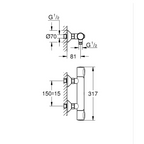 Mitigeur thermostatique de douche GROHE Precision Flow