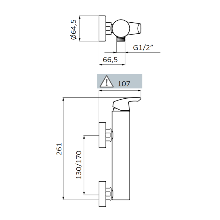 Mitigeur thermostatique de douche GRB Premier
