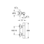 Mitigeur thermostatique de douche GROHE Grohtherm 1000 Cosmopolitan