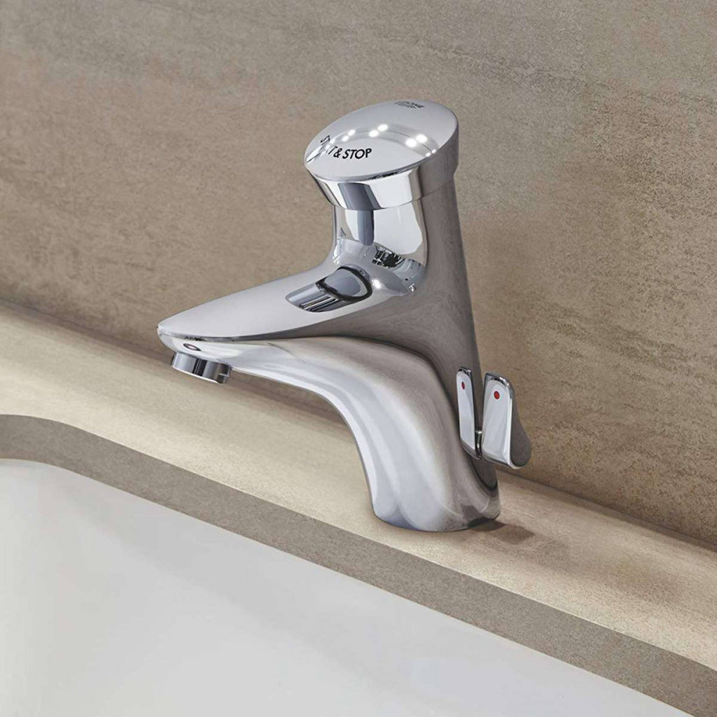 Robinet de lavabo temporisé électronique GROHE Eurodisc SE