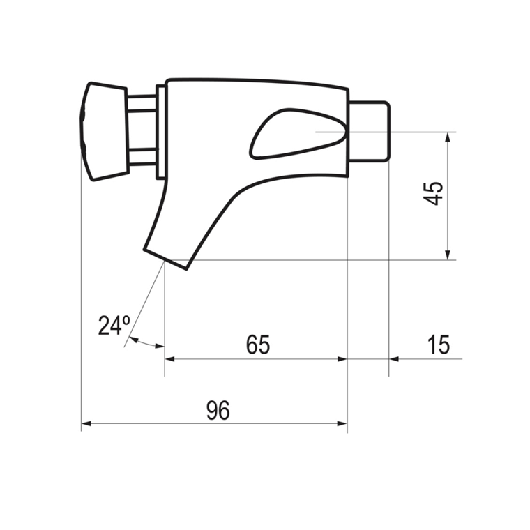 Robinet temporisé mural PRESTO 504 XL