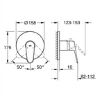 Mitigeur de douche encastré GROHE Eurodisc Cosmopolitan