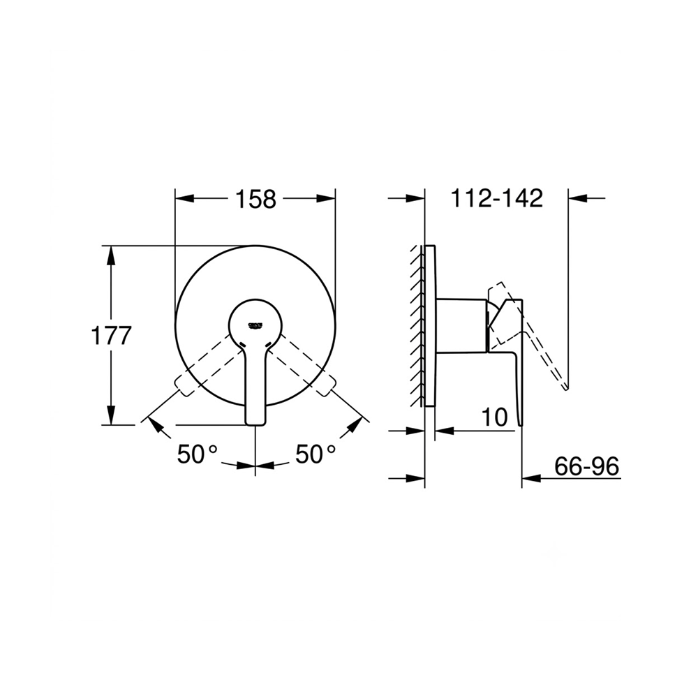 Mitigeur de douche encastré GROHE Lineare