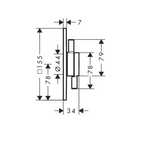 Mitigeur thermostatique encastré 2 fonctions HANSGROHE DuoTurn Q